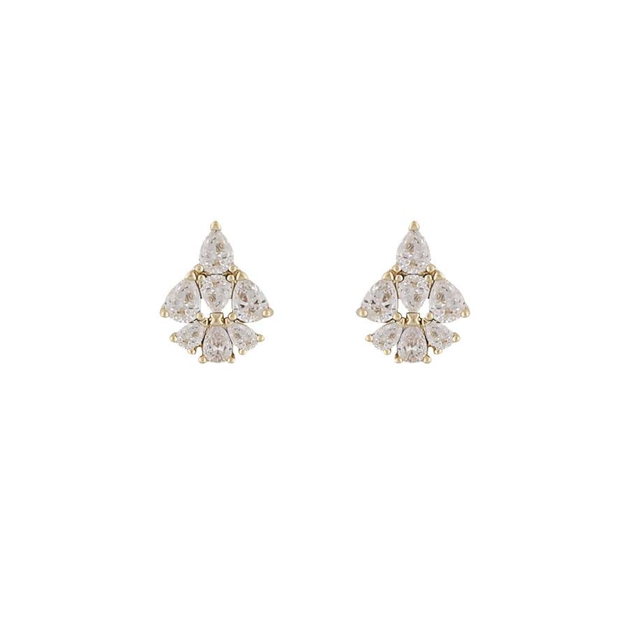 Snö Of Sweden Ashley Drop Earring Gold/Clear Onesize