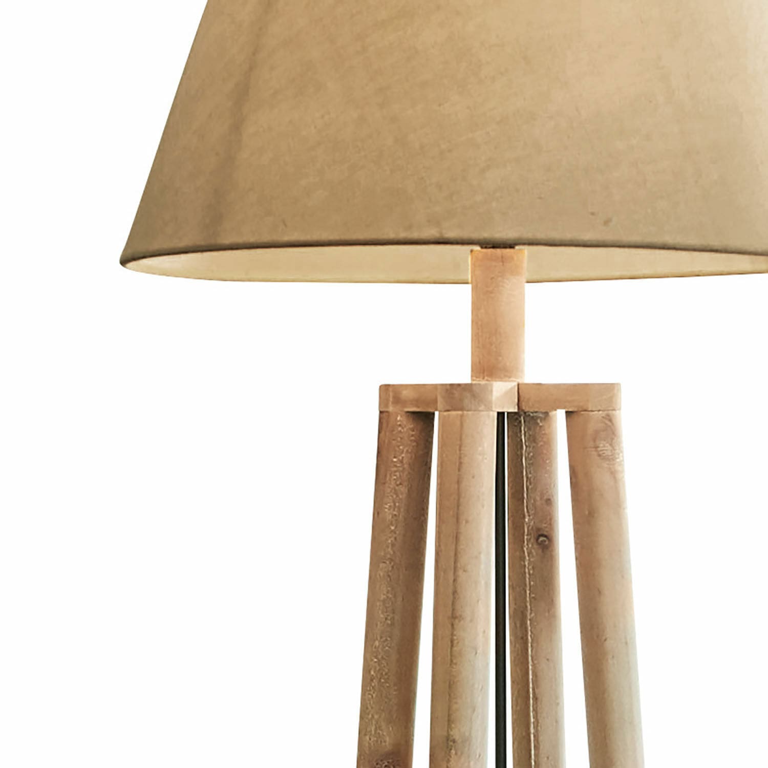 Stehlampe Edgewood braun/leinen