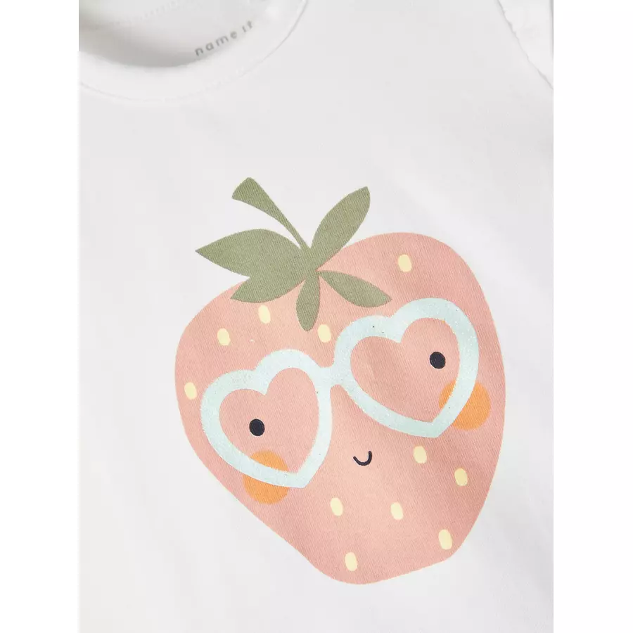 name it T-Shirt Nbfjallie Bright White