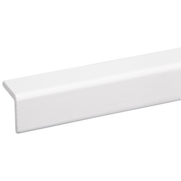 Hoeklat grenen wit gelakt 27x27mm 270cm