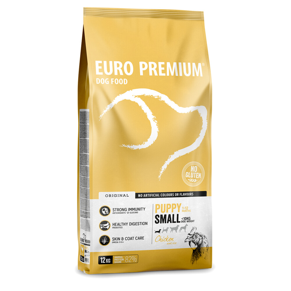Euro-Premium Puppy Small Kip - Rijst12 kg