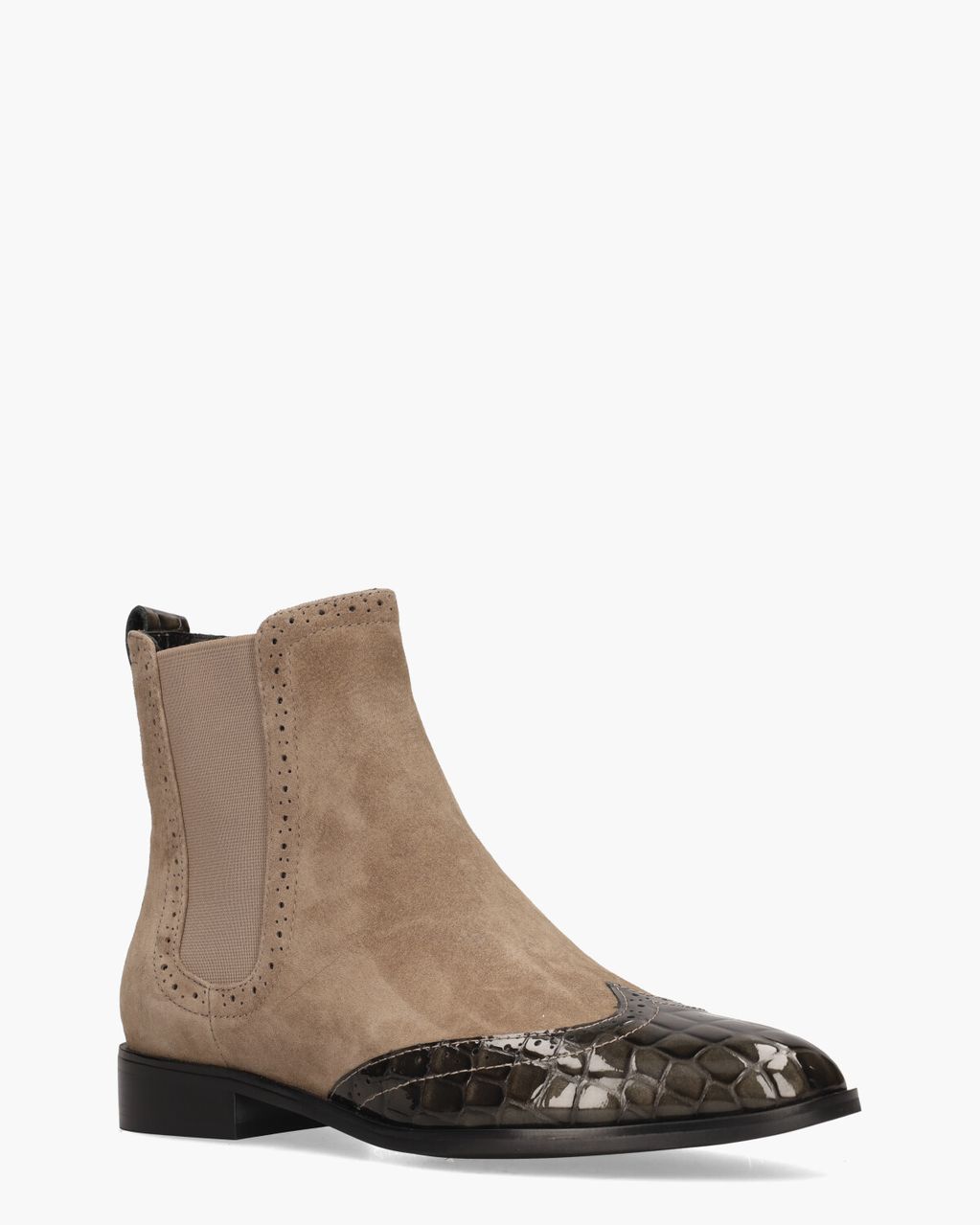 Di Lauro Sheralyn Taupe Dames Chelseaboots