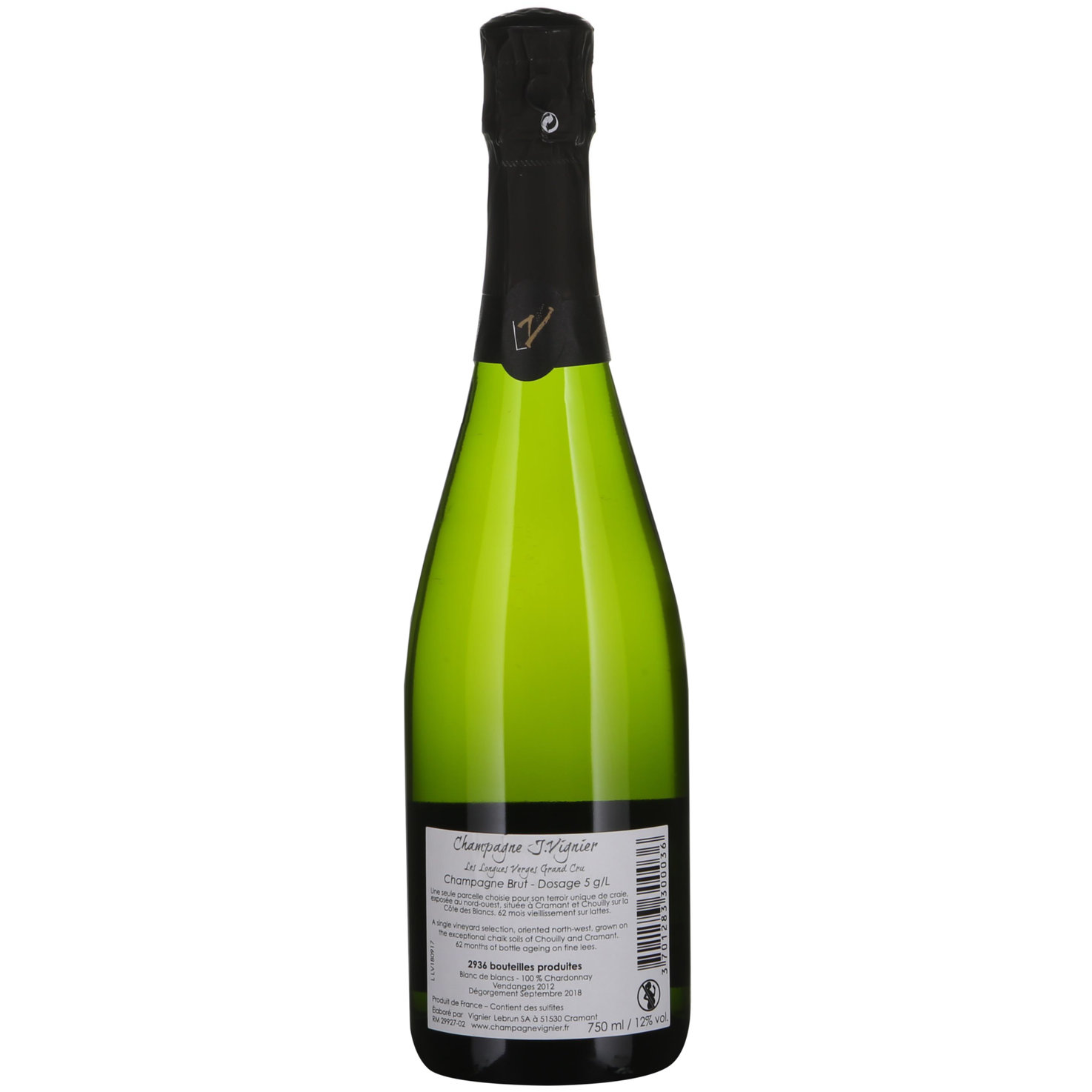 Champagne AOC Grand Cru Longues Verges blanc de blancs -75cl