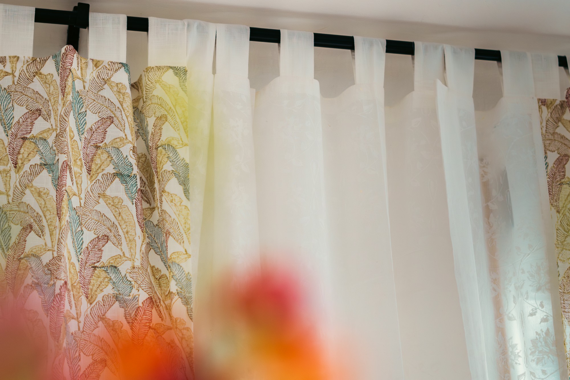 Vorhang aus Voile multicolor, H 220 cm, B 110 cm von fischer's lagerhaus