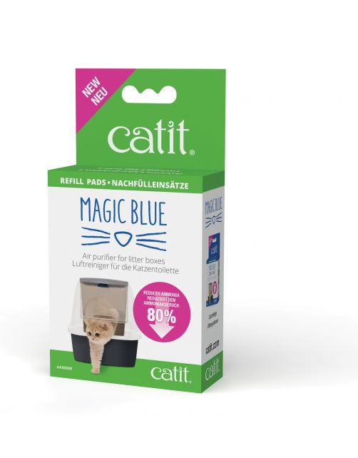 Catit Magic Blue Refill Pads - Kattenbakaccessoires - Wit Blauw 6 stuks