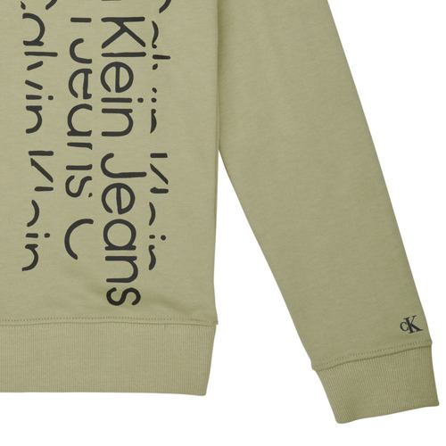Calvin Klein Jeans - REPEAT INSTITUTIONAL LOGO HOODIE - Kaki