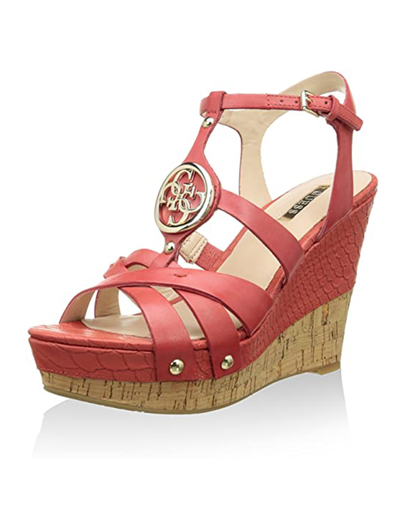 I-Okie Wedge Sandals Coral