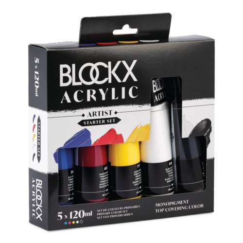 BLOCKX ACRYLIC ARTIST Acrylfarben-Set, Primärfarben