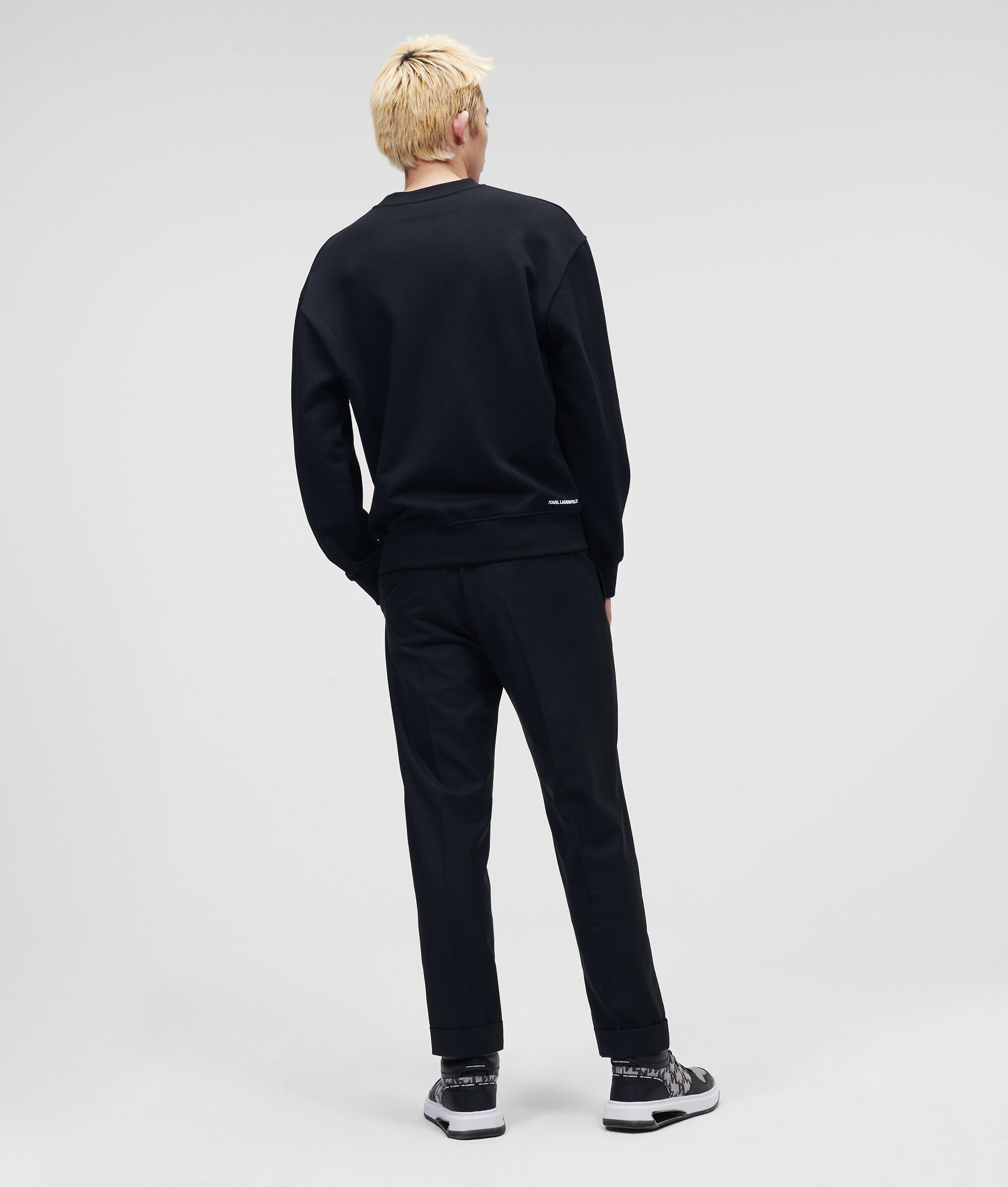 SWEAT-SHIRT AVEC LOGO KARL EN SIMILI-CUIR