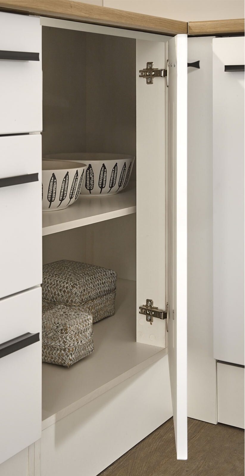 Eck-Unterschrank Finn weiss softmatt 115x90 cm