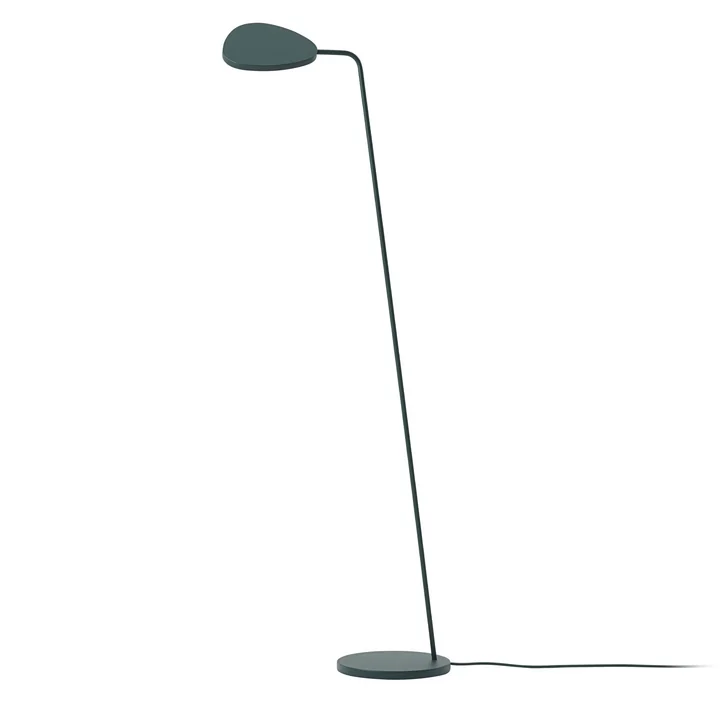 Muuto - Leaf LED-Stehleuchte, dunkelgrün