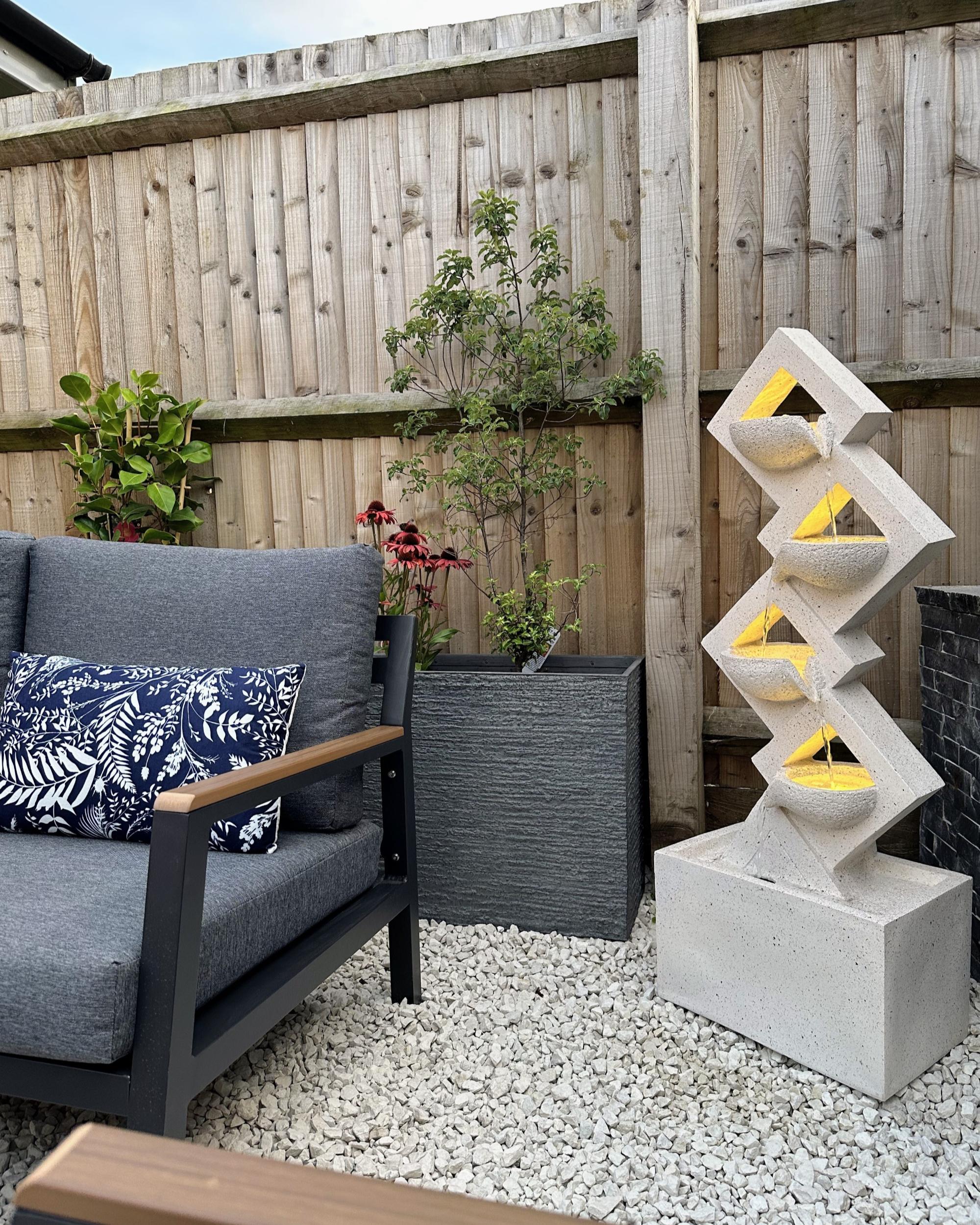 Set van 2 tuinkussens GLIMMER bladpatroon 30 x 50 cm Blauw