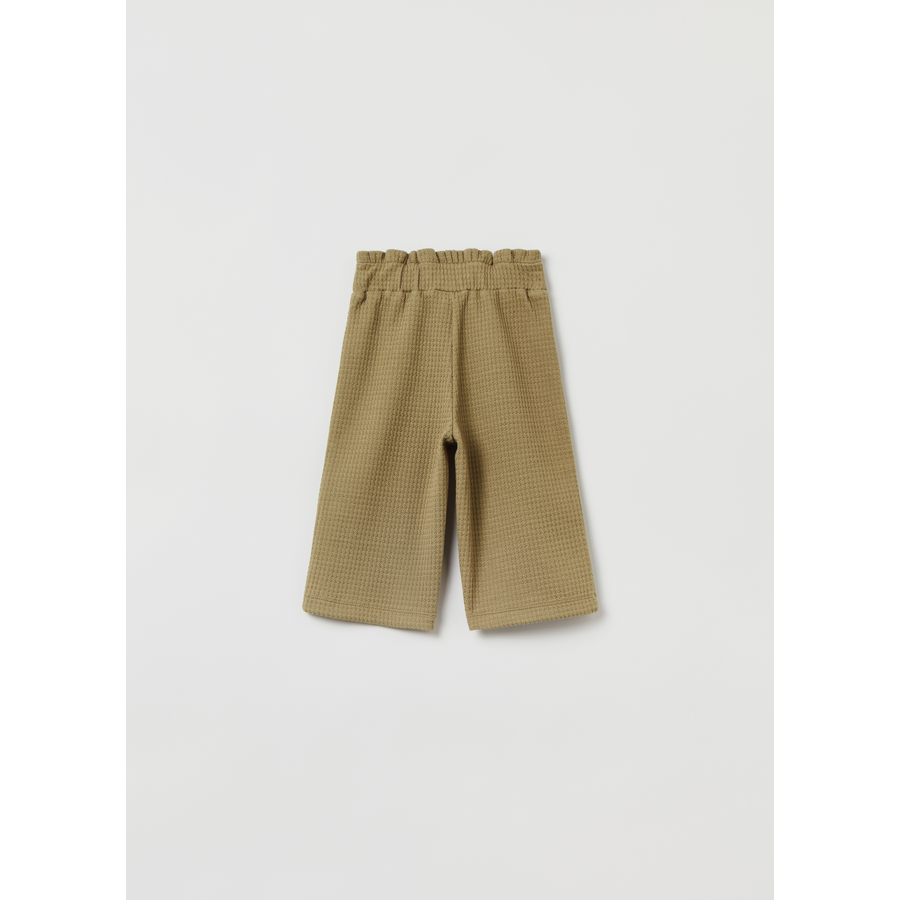 OVS Paperpag-Hose in Waffeloptik Olive