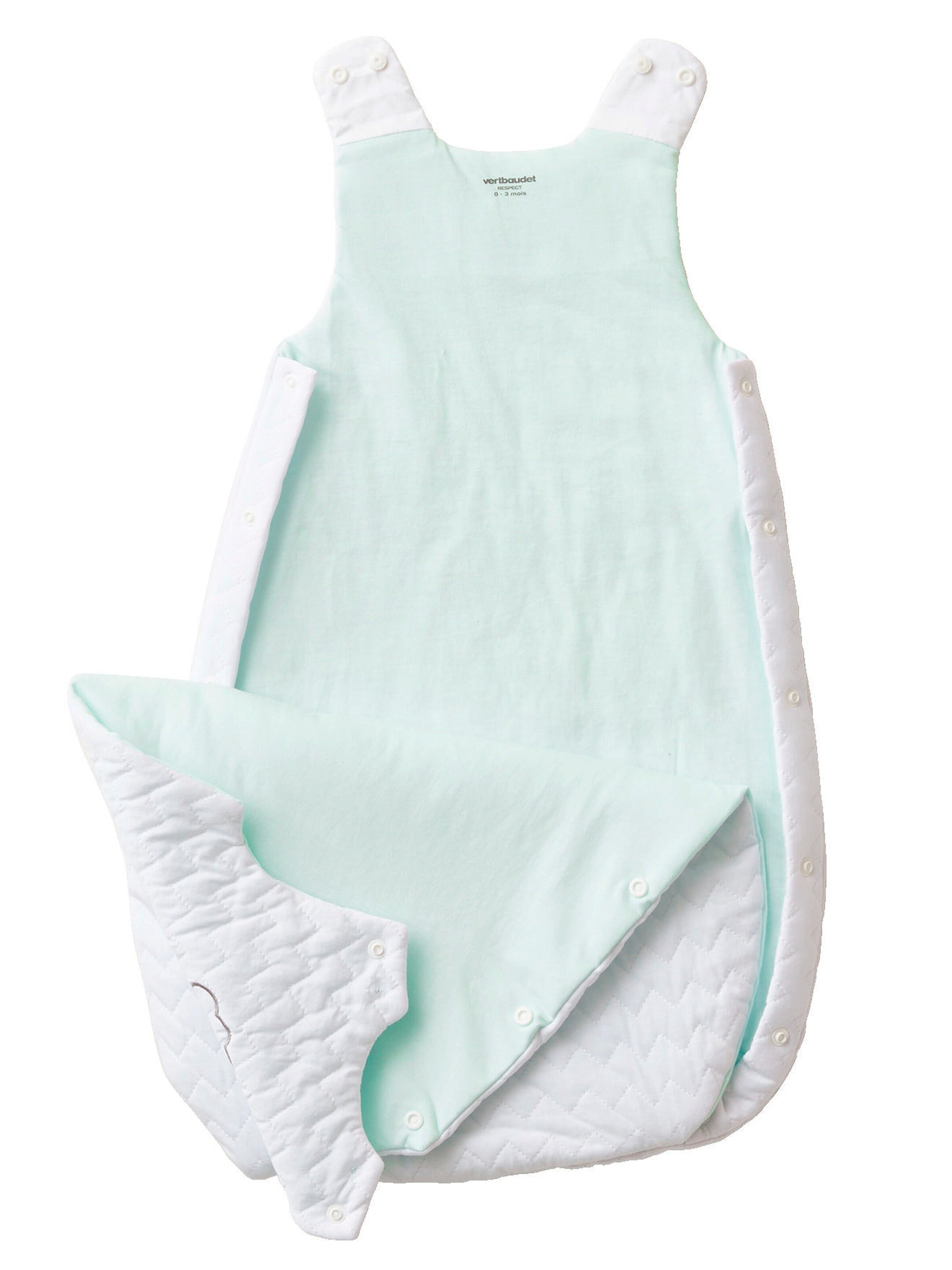 Vertbaudet Bio-Kollektion: Baby Winterschlafsack WOLKE für Frühchen & Neugeborene weiß