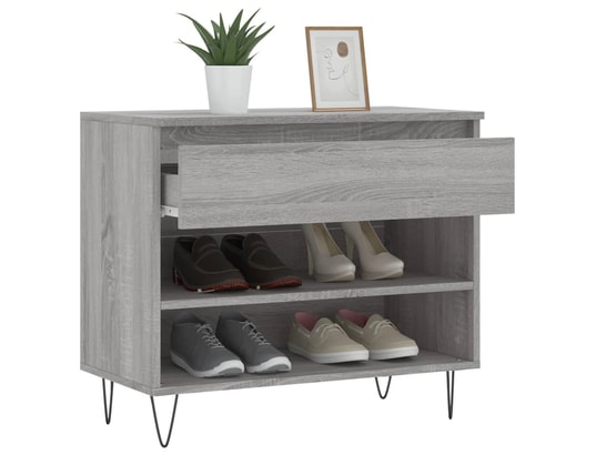 VIDAXL - Armoire à chaussures sonoma gris 70x36x60 cm bois d'ingénier...