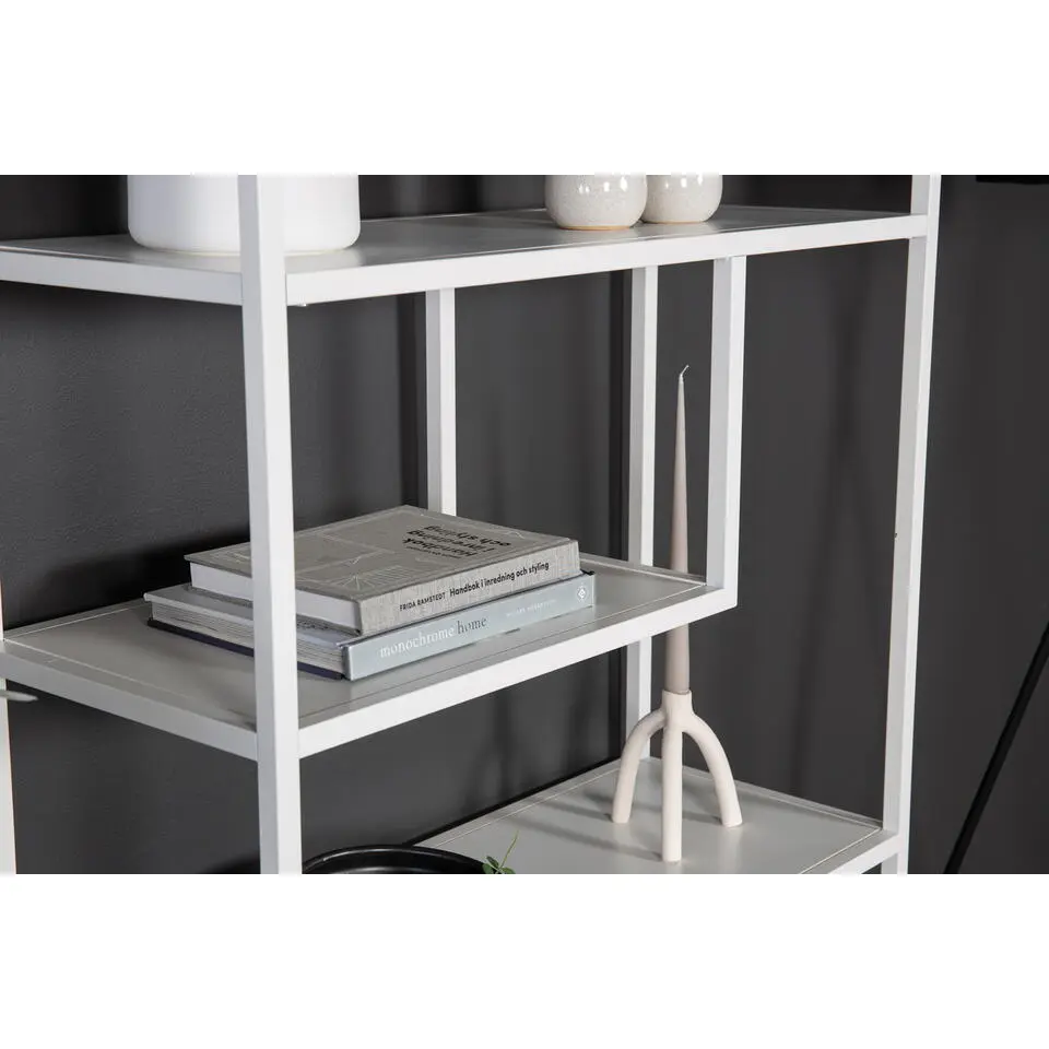 Wandkast Wit Staal - 85x35x190cm - Staal