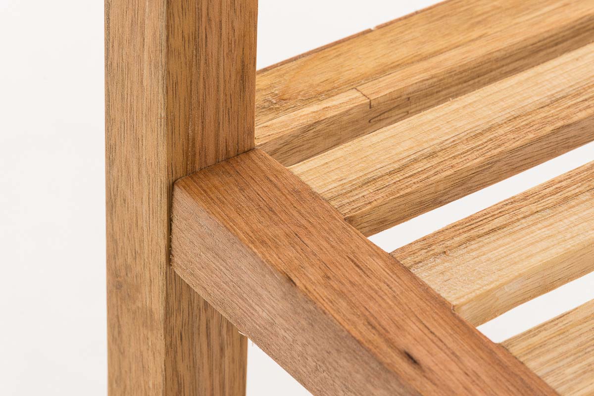 CLP Standregal aus Holz | Holzregal in verschiedenen Höhen erhältlich | Badezimmerregal mit 3-5 Ablageflächen