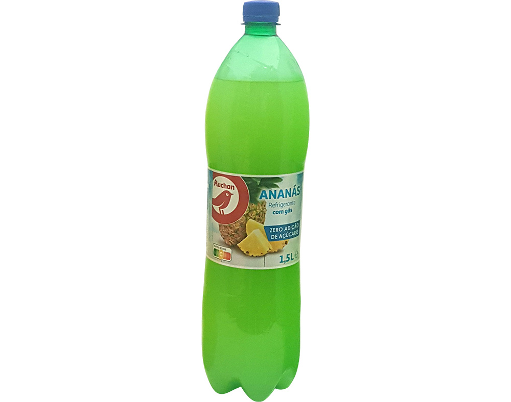 REFRIGERANTE AUCHAN COM GÁS ANANÁS 0% 1.5L
