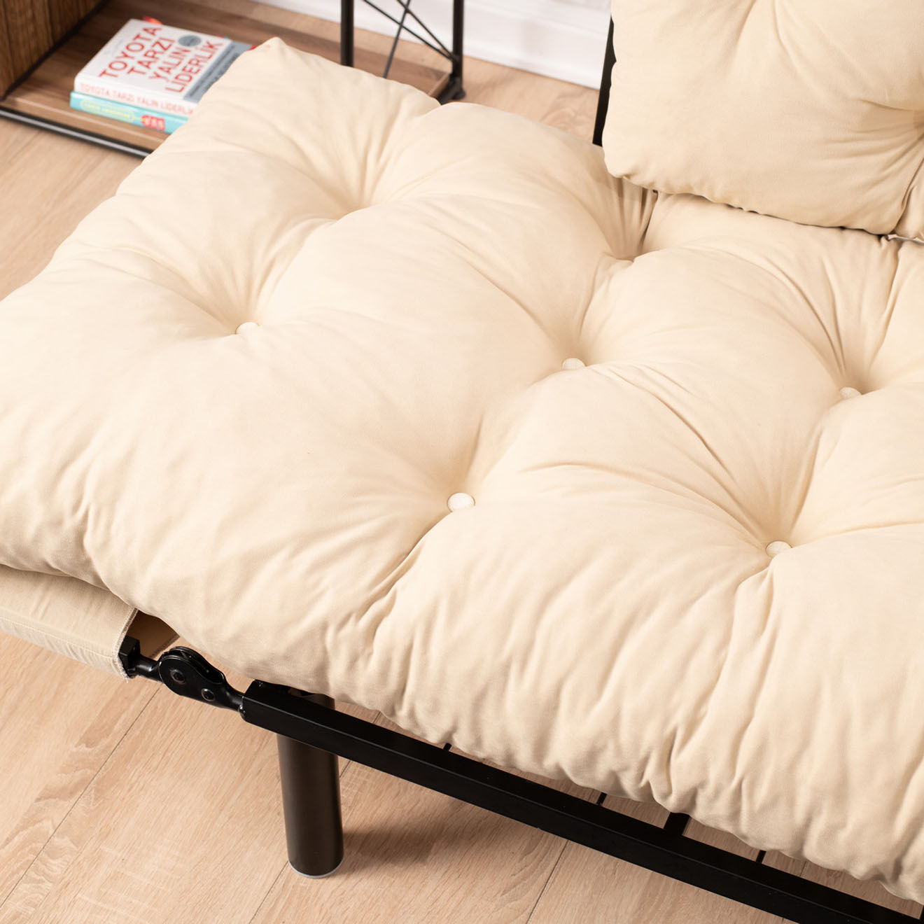 Atelier del Sofa Canapé 2 places convertible Nitta crème - 155x85x73 cm