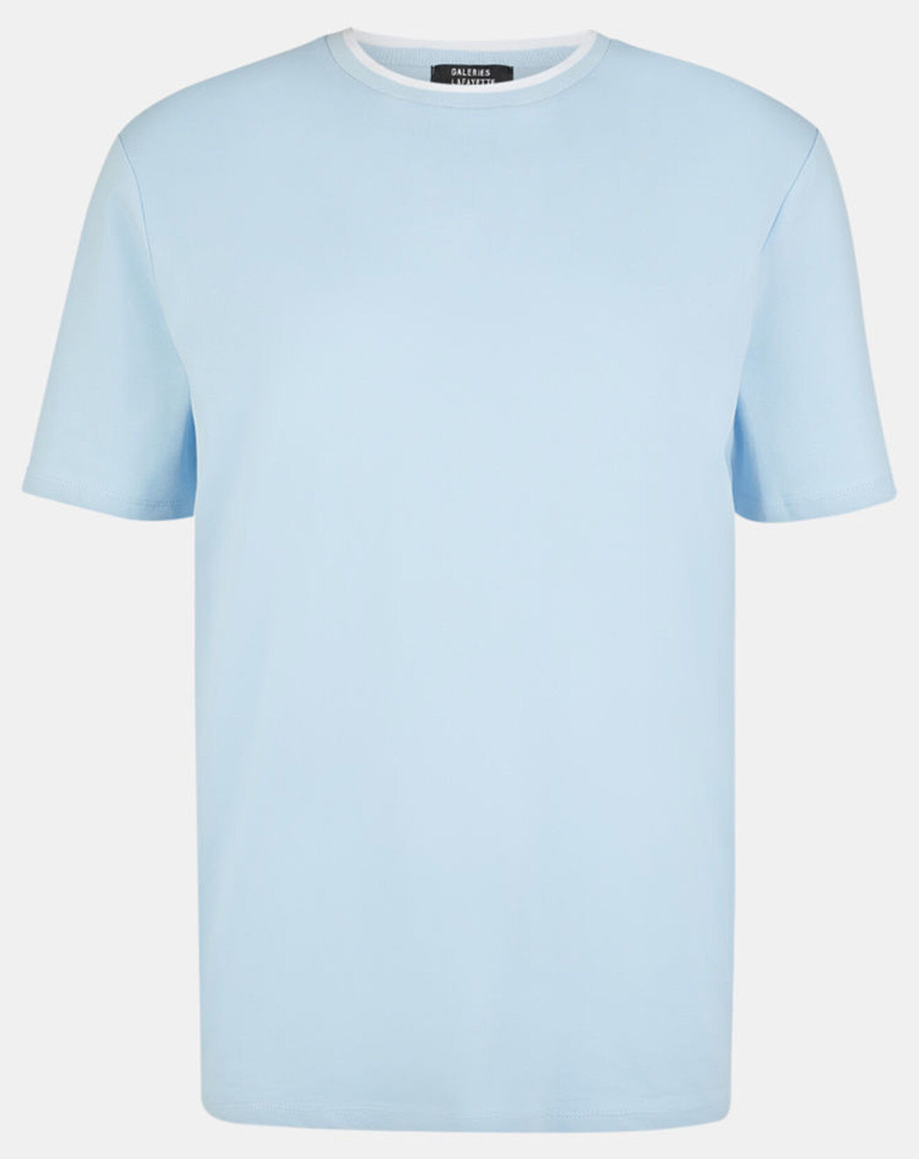 Galeries Lafayette T-Shirt en Coton Bio Piqué Tibbing bleu clair