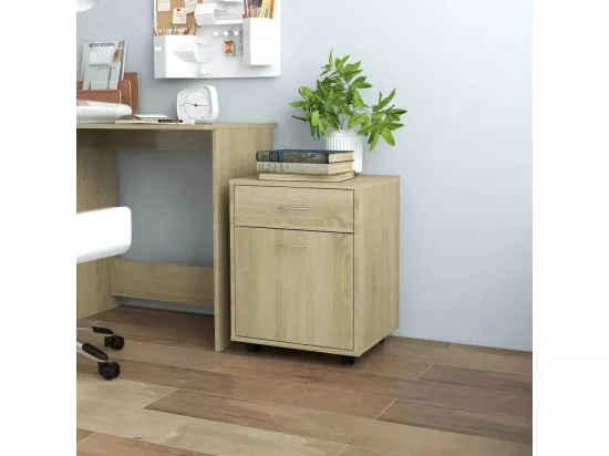 Armoire à roulettes Chêne sonoma 45x38x54 cm Bois d’ingénierie