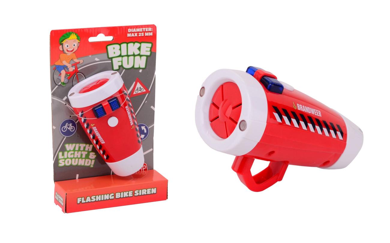 Bike Fun Fietslamp brandweer met geluid