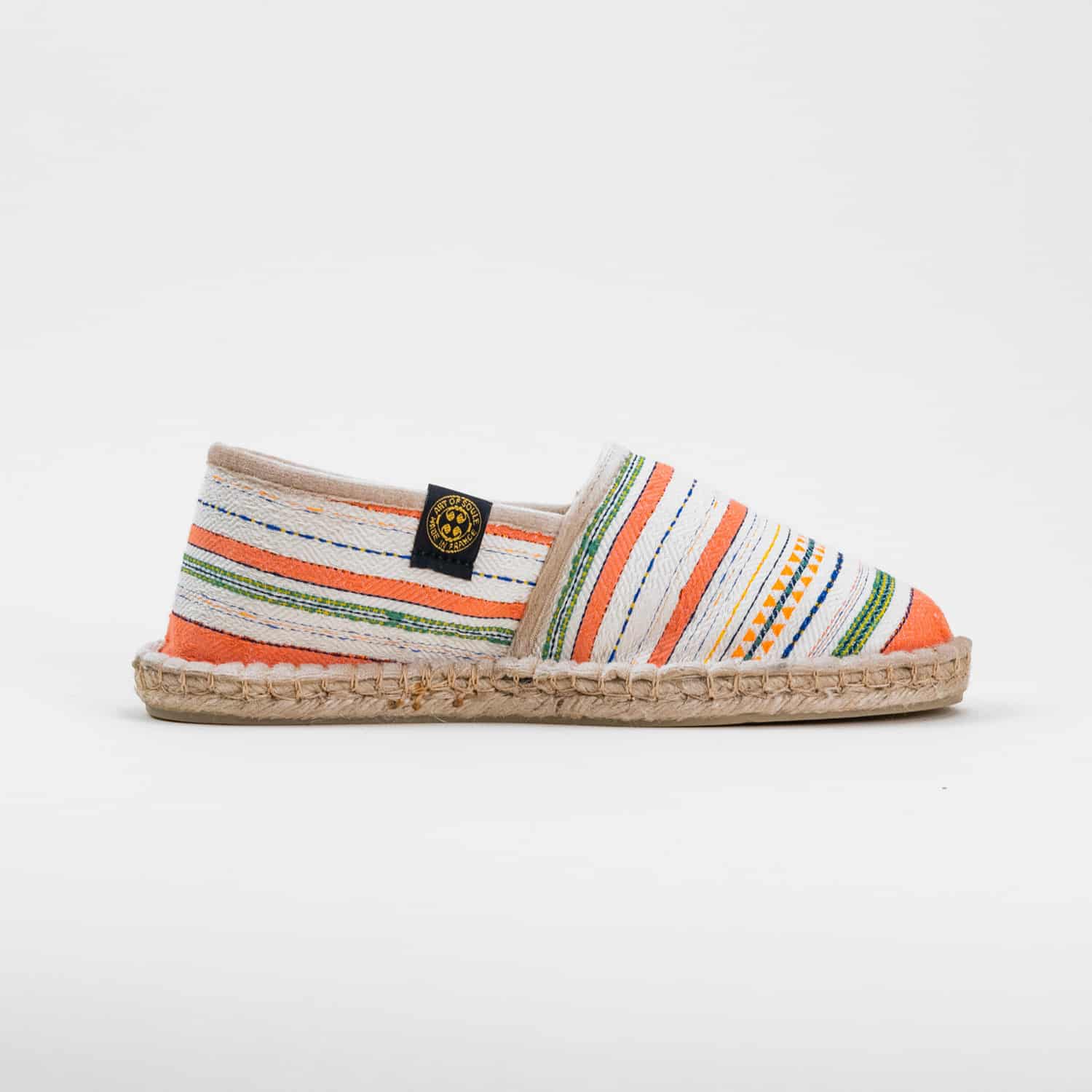 SARRANCE - Espadrilles chaussons rayées | Orange