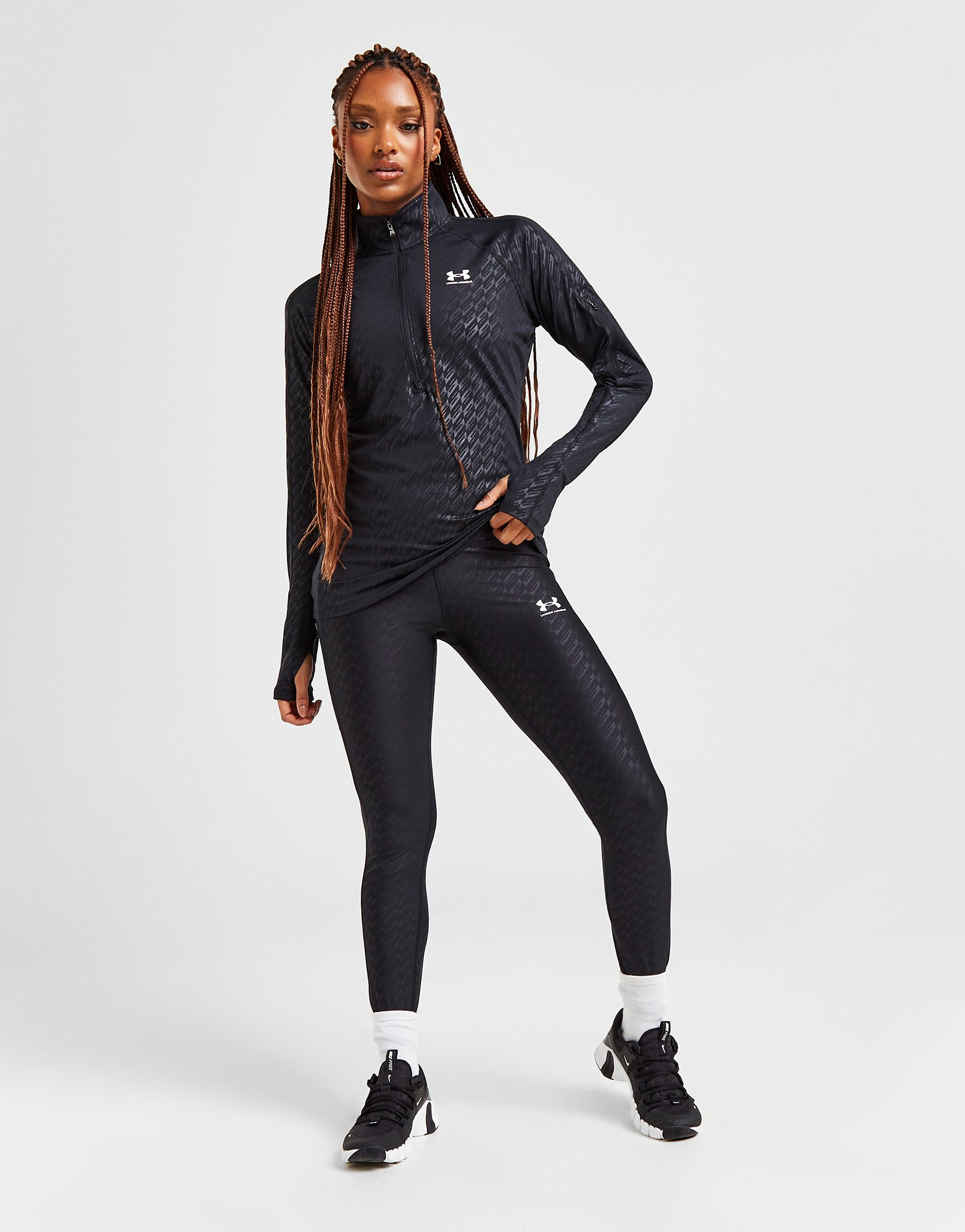 Under Armour Haut Zippé Imprimé Emboss Femme