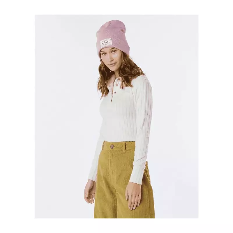 Teeshirt femme RIPCURL Polo Cosy Ecru Marle