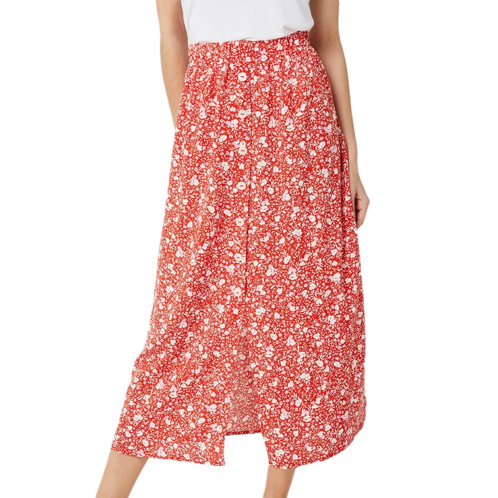 Only Jupe Longue Rouge Femme Only Nova Life
