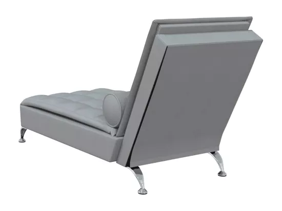 Prolenta Premium - Chaise longue de massage avec traversin gris clair tissu