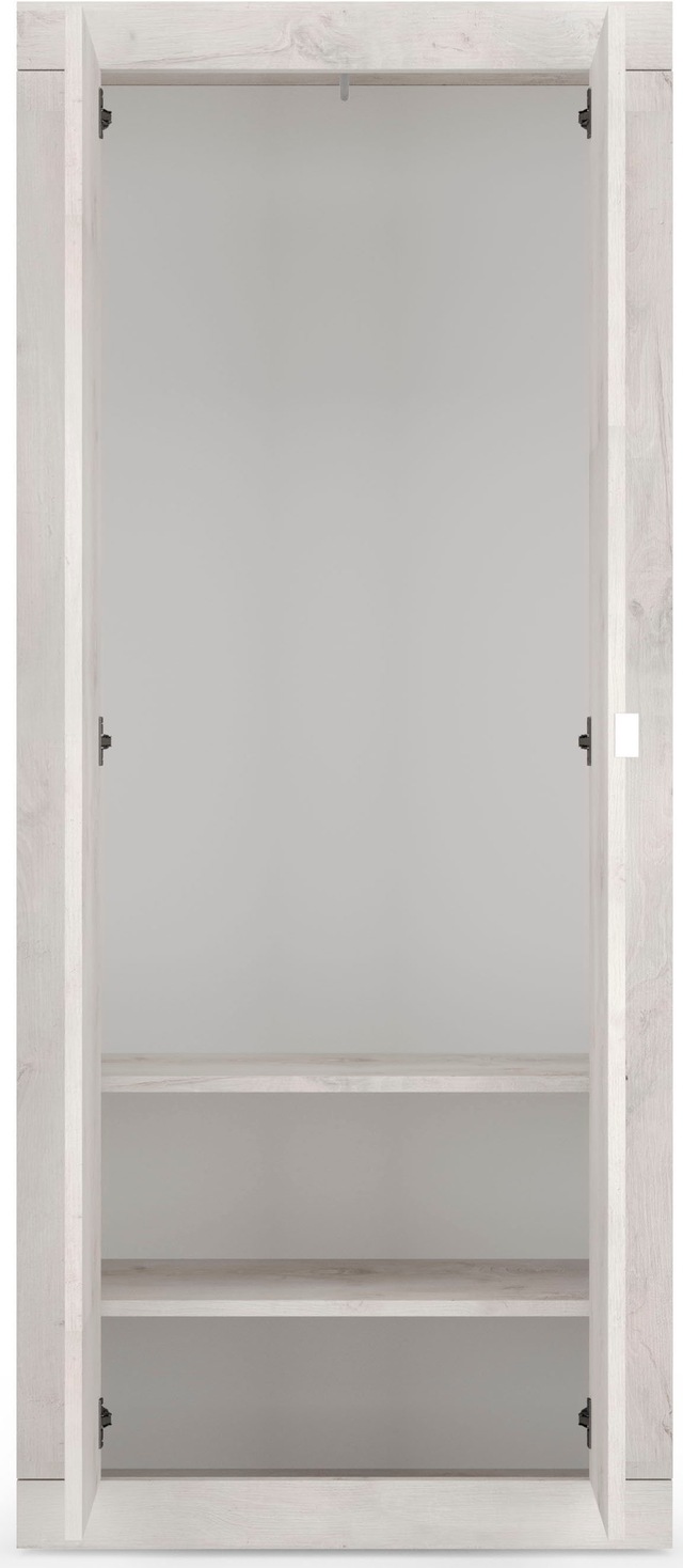 INOSIGN Garderobenschrank »Basic Breite 78, Höhe 187 cm, moderne Rahmenoptik,« Metallgriff, Kleiderstange, 2 Einlegeböden