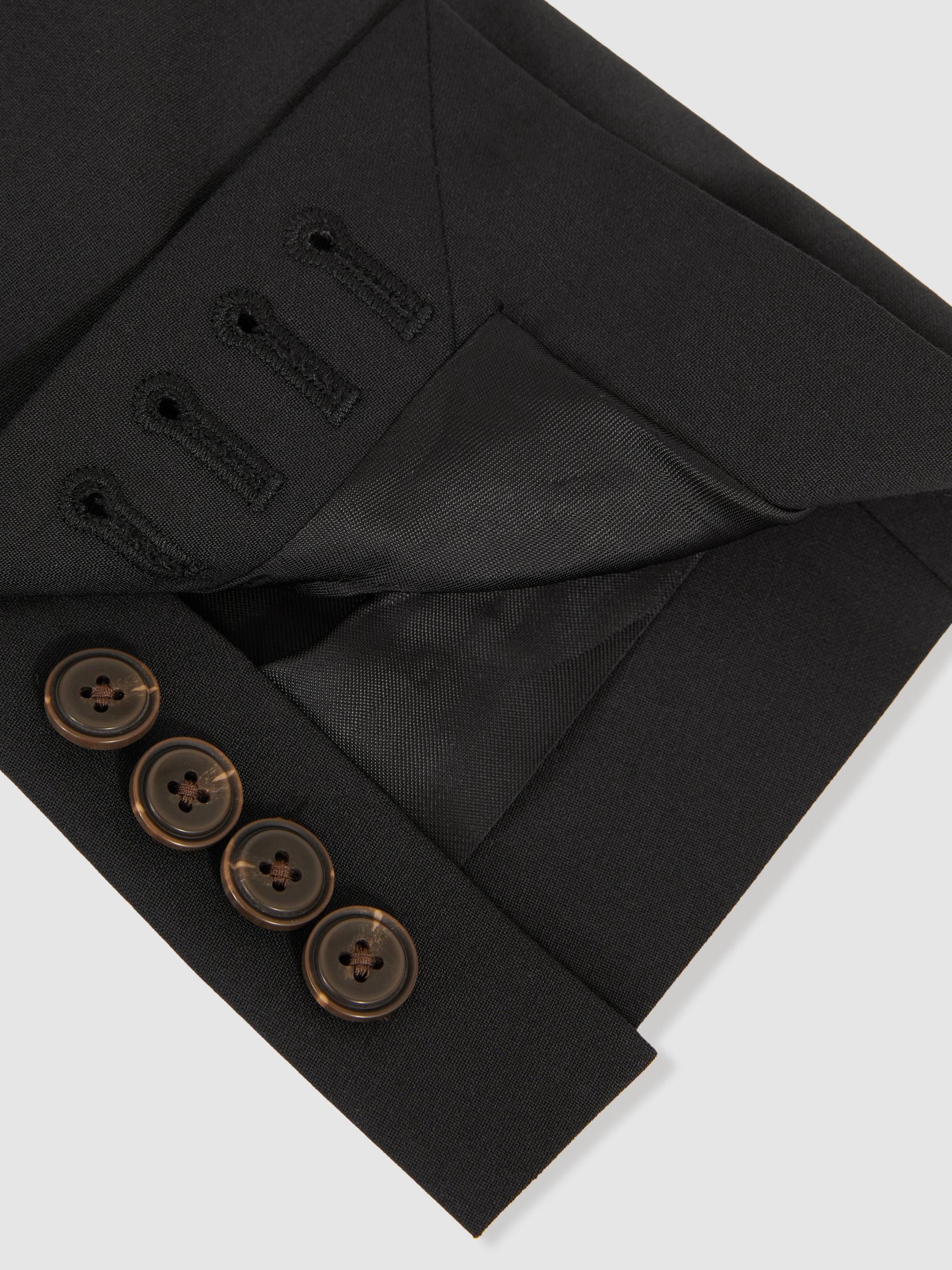 Zwart - Reiss Promise Wool-Blend Single-Breasted Suit Blazer Slim-Fit