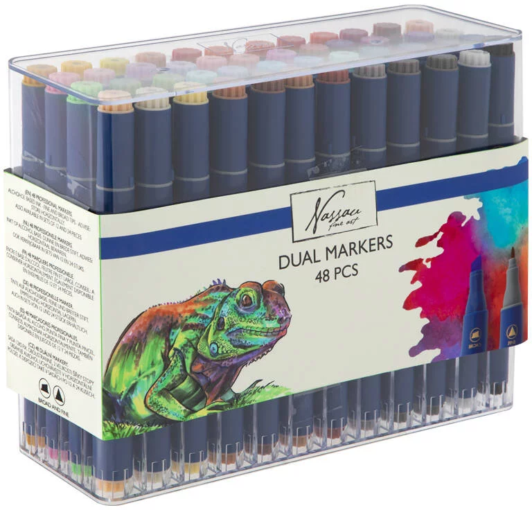 MARQUEURS DOUBLE POINTE 48 PIECES