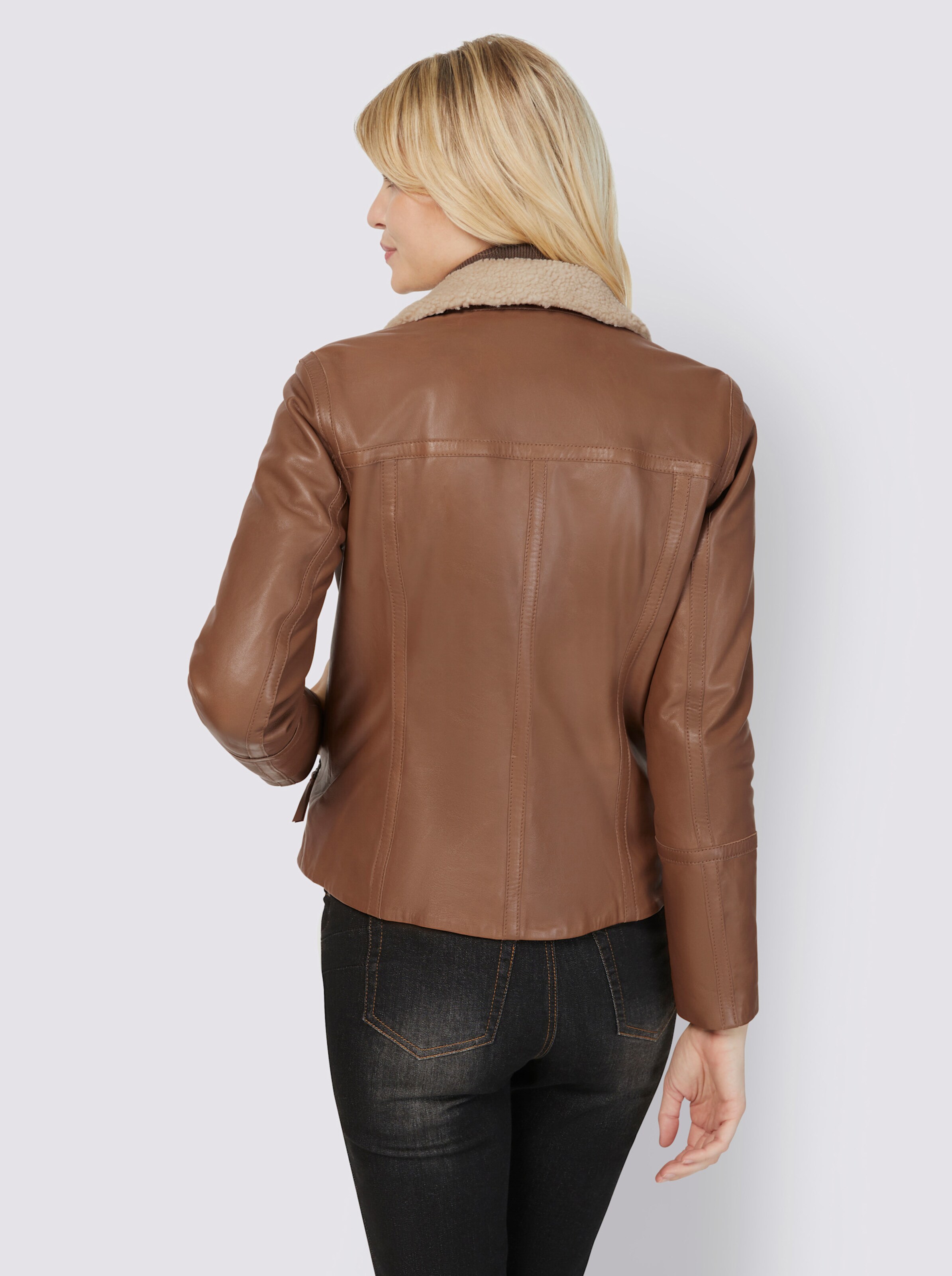 Leder-Jacke