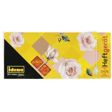 Idena Heftgerät Roségold für 24/6 Klammern