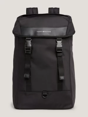 Mochila com aba e logotipo da TH Tech