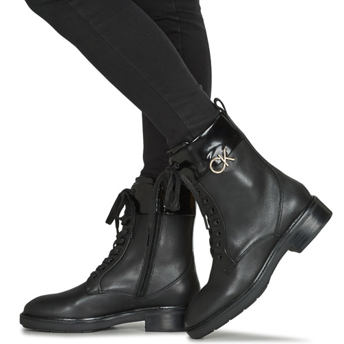 Calvin Klein Jeans - RUBBER SOLE COMBAT BOOT W/HW - Noir
