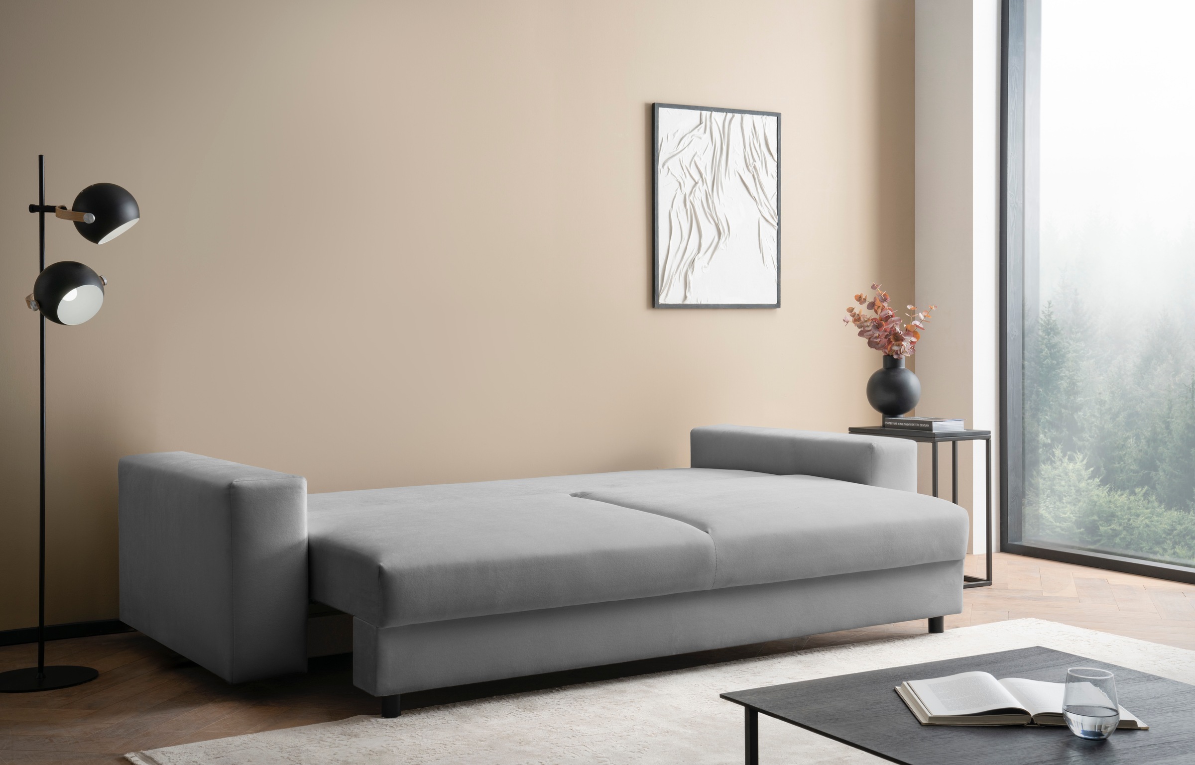 LeGer Home by Lena Gercke Schlafsofa »Imoga, Polster mit Schlaffunktion, 3-Sitzer Sofa, Couch mit Bettkasten« in modernen Farben und Stoffen, Bettfunktion, Liegefläche: 200x150 cm