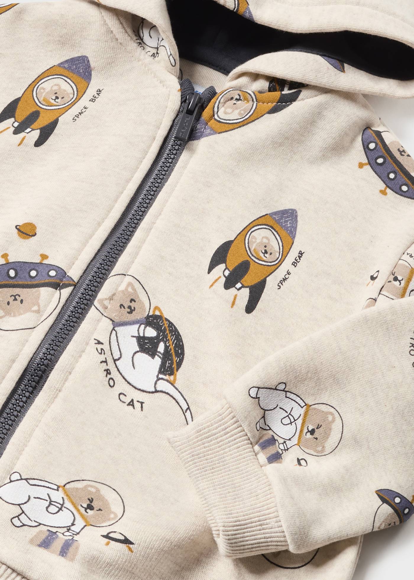 Conjunto de moletom de 3 peças com estampa de bebê
