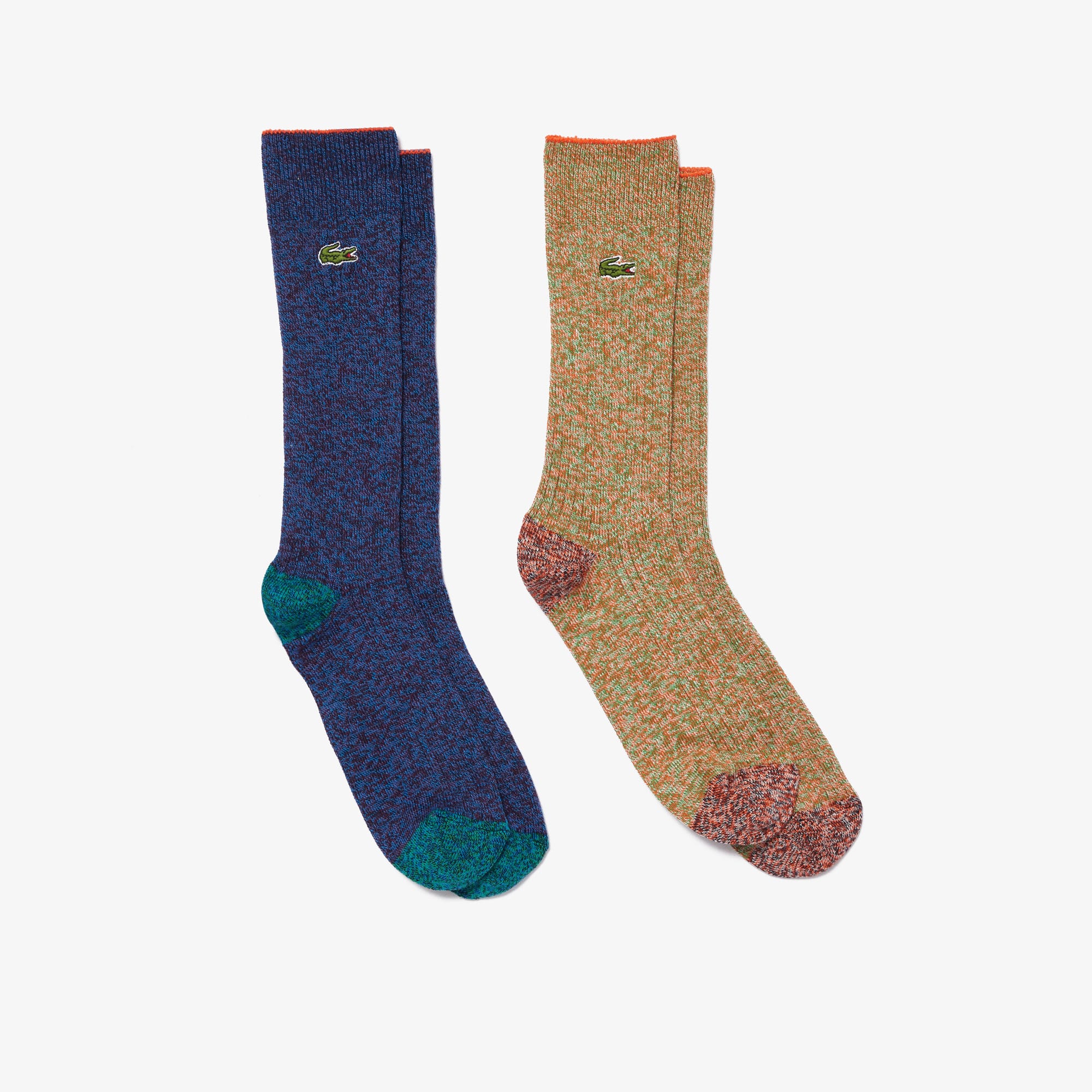 Lot de 2 paires de chaussettes fabriquées en France en coton mouliné Chaussettes - Bleu - Lacoste - Unisex