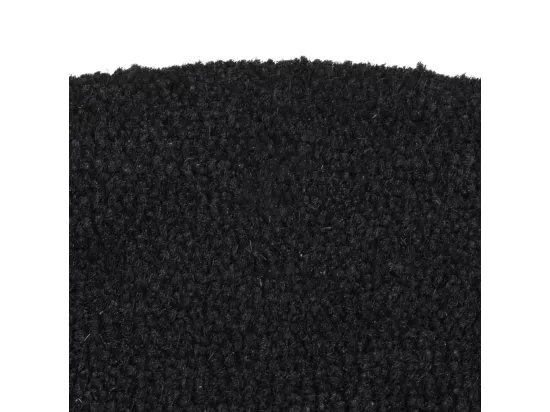 Tapis de porte noir demi-rond 40x60 cm fibre de coco touffeté