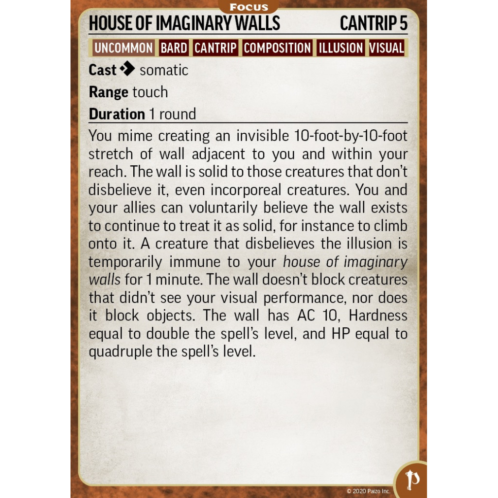 Pathfinder Second Edition - Focus Cards