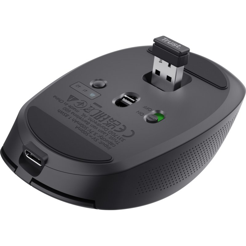 Trust Ozaa souris Bureau Droitier RF sans fil + Bluetooth Optique 3200 DPI