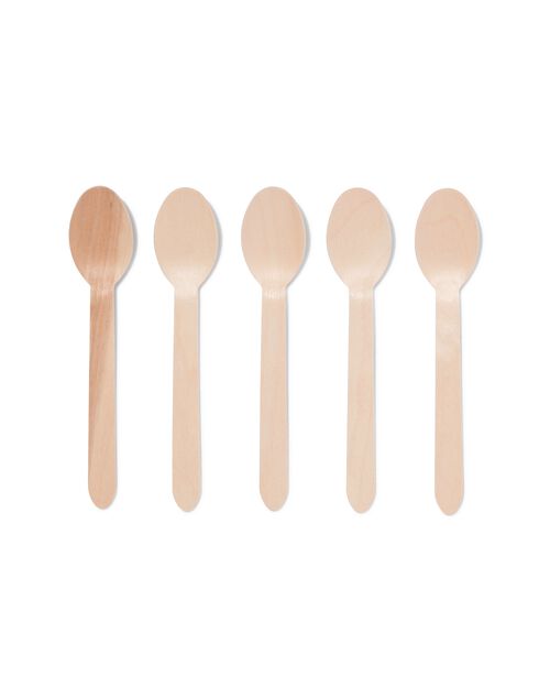 10 cuillères jetables en bois