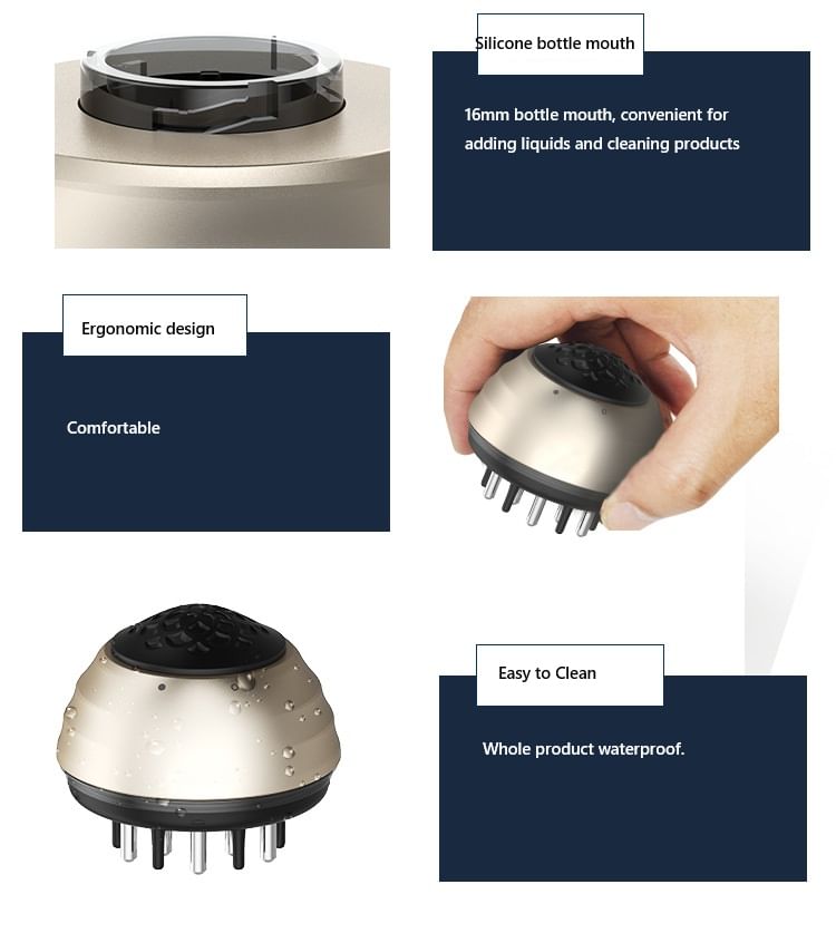 SIMBLER - Hoofdmassageborstel met serumdispenser