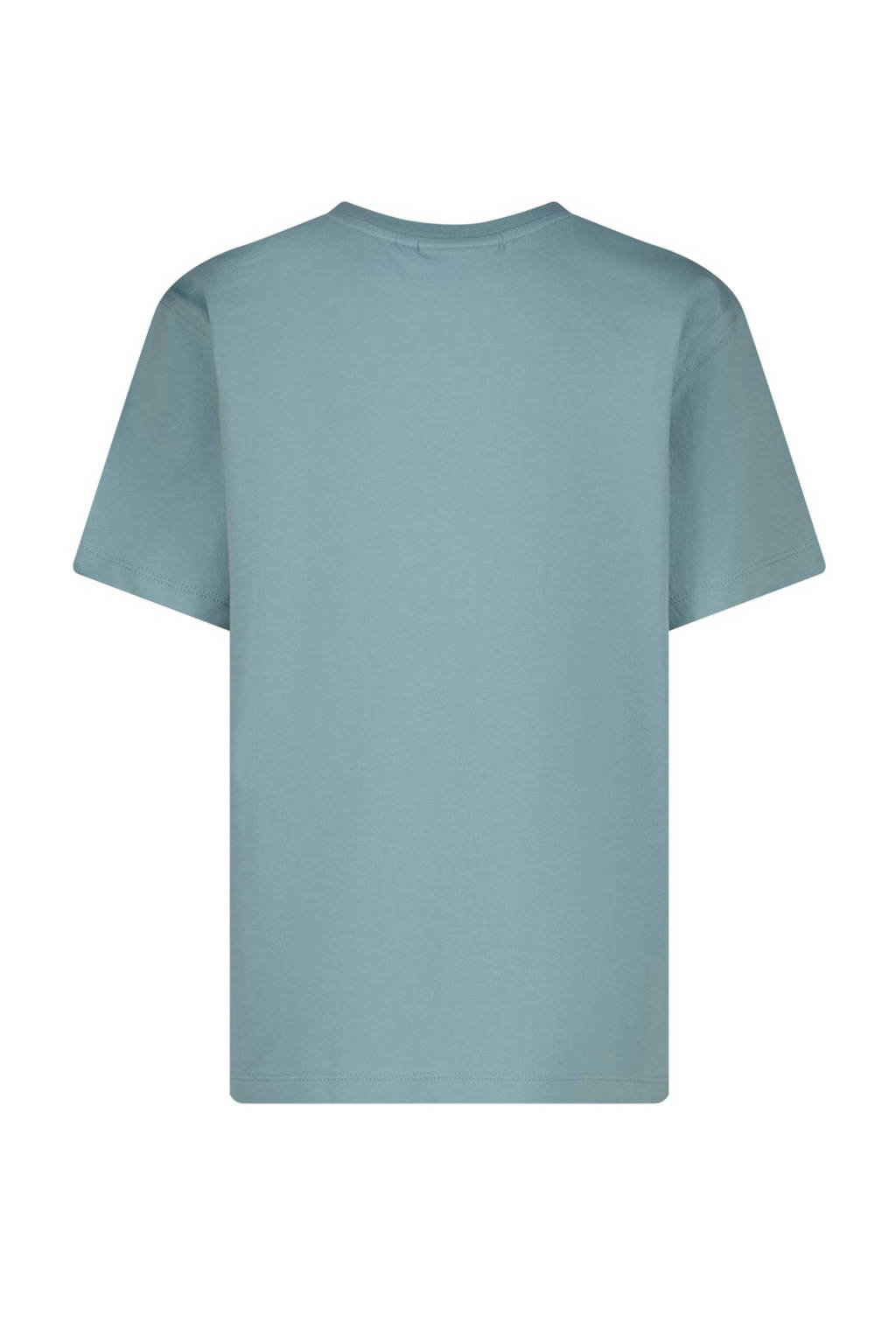 Vingino T-shirt Hon met logo grijsblauw