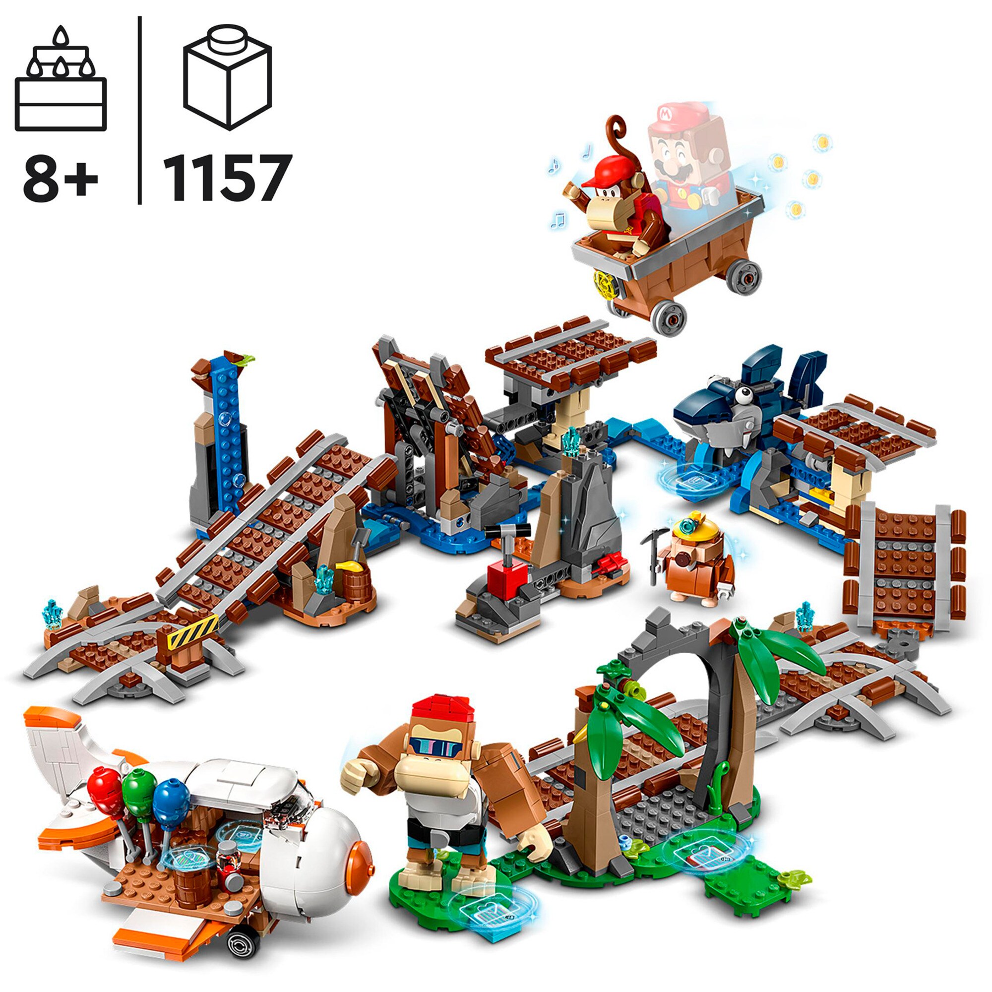 LEGO Konstruktionsspielzeug Super Mario Diddy Kongs Lorenritt - Erweiterungsset