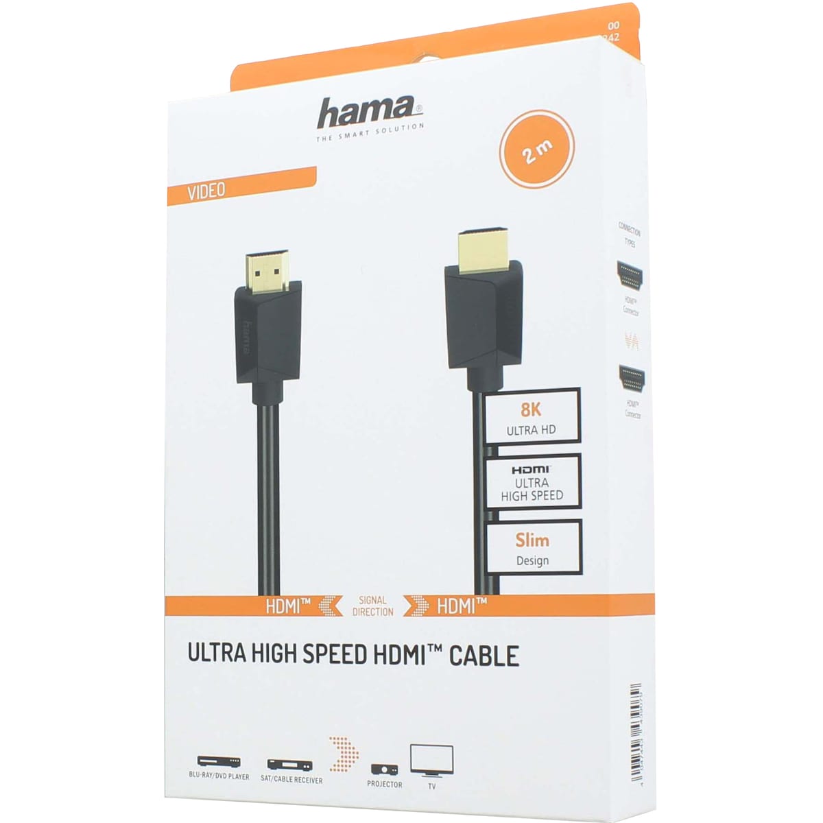Hama 8K HDMI høyhastighetskabel (2 m)