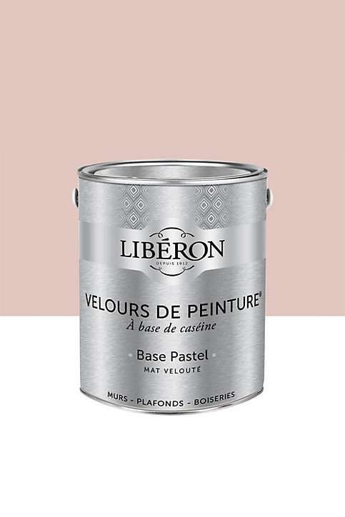 Peinture multisupport murs, plafonds et boiseries Velours de peinture rose froufrou Libéron 2,5L